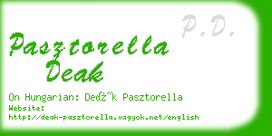 pasztorella deak business card